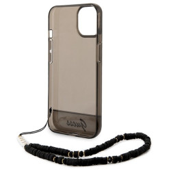 Guess GUHCP14MHGCOHK Hardcase Translucent Pearl Strap for iPhone 14 Plus / 15 Plus 6.7" / black