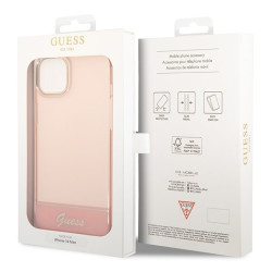 Guess GUHCP14MHGCOP Hardcase Translucent for iPhone 14 Plus / 15 Plus 6.7" / pink