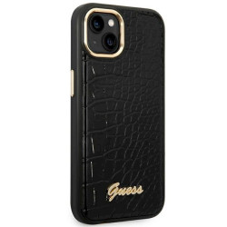 Guess GUHCP14MHGCRHK Croco Collection Hardcase for iPhone 14 Plus / 15 Plus 6.7" / black