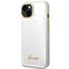 Guess GUHCP14MHGCRHS Croco Collection Hardcase for iPhone 14 Plus / 15 Plus 6.7" / silver