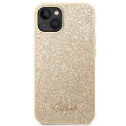 Guess GUHCP14MHGGSHD Glitter Script Hardcase for iPhone 14 Plus/15 Plus 6.7" / gold