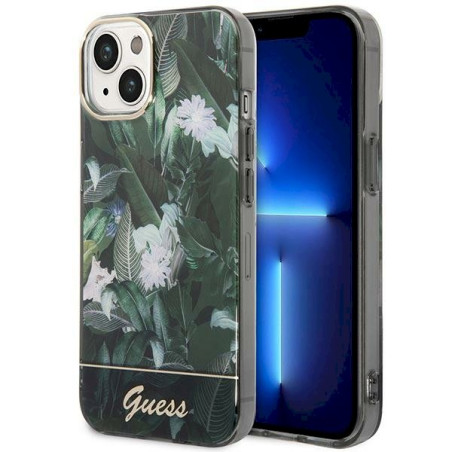 Guess GUHCP14MHGJGHA Jungle Collection Hardcase for iPhone 14 Plus/15 Plus 6.7" / green