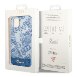 Guess GUHCP14MHGPLHB Porcelain Collection Hardcase for iPhone 14 Plus / 15 Plus 6.7" / blue