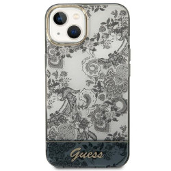 Guess GUHCP14MHGPLHG Porcelain Collection Hardcase for iPhone 14 Plus / 15 Plus 6.7" / grey