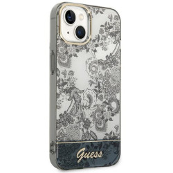 Guess GUHCP14MHGPLHG Porcelain Collection Hardcase for iPhone 14 Plus / 15 Plus 6.7" / grey
