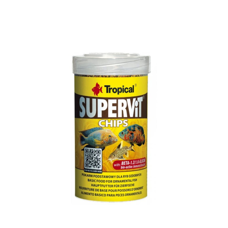 Tropical Supervit Chips pašaras žuvims su Beta-gliukanu 250 ml