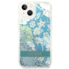 Guess GUHCP14MLFLSN Flower Liquid Glitter hardcase for iPhone 14 Plus / 15 Plus 6.7" / green