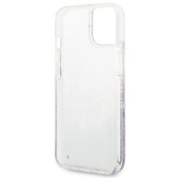 Guess GUHCP14MLFLSU Flower Liquid Glitter Hardcase for iPhone 14 Plus / 15 Plus 6.7" / purple