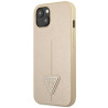 Guess GUHCP14MPSATLE Hardcase Saffiano Triangle Logo for iPhone 14 Plus / 15 Plus 6.7" / beige