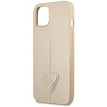 Guess GUHCP14MPSATLE Hardcase Saffiano Triangle Logo for iPhone 14 Plus / 15 Plus 6.7" / beige