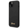 Guess GUHCP14MSLSMK Silicone Vintage Gold Logo Hardcase for iPhone 14 Plus / 15 Plus 6.7" / black