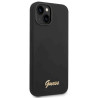Guess GUHCP14MSLSMK Silicone Vintage Gold Logo Hardcase for iPhone 14 Plus / 15 Plus 6.7" / black