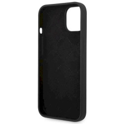Guess GUHCP14MSLSMK Silicone Vintage Gold Logo Hardcase for iPhone 14 Plus / 15 Plus 6.7" / black