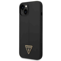 Guess GUHCP14MSLTGK Silicone Triangle Hardcase for iPhone 14 Plus / 15 Plus 6.7" / black
