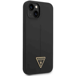 Guess GUHCP14MSLTGK Silicone Triangle Hardcase for iPhone 14 Plus / 15 Plus 6.7" / black