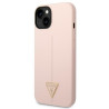 Guess GUHCP14MSLTGP Silicone Triangle Hardcase for iPhone 14 Plus/15 Plus 6.7" / pink