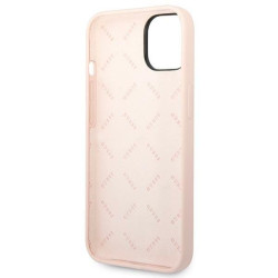 Guess GUHCP14MSLTGP Silicone Triangle Hardcase for iPhone 14 Plus/15 Plus 6.7" / pink