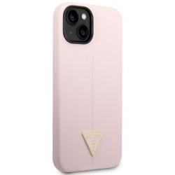 Guess GUHCP14MSLTGU Silicone Triangle Hardcase for iPhone 14 Plus / 15 Plus 6.7" / purple
