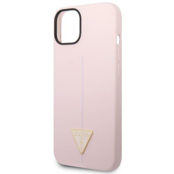 Guess GUHCP14MSLTGU Silicone Triangle Hardcase for iPhone 14 Plus / 15 Plus 6.7" / purple