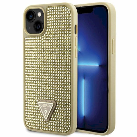 Guess GUHCP14SHDGTPD Hardcase Rhinestone Triangle for iPhone 14 / 15 / 13 6.1" / gold