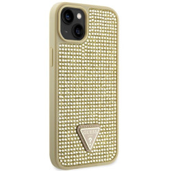 Guess GUHCP14SHDGTPD Hardcase Rhinestone Triangle for iPhone 14 / 15 / 13 6.1" / gold