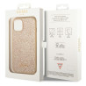 Guess GUHCP14SHGGSHD Glitter Script Hardcase for iPhone 14 / 15 / 13 6.1" / gold