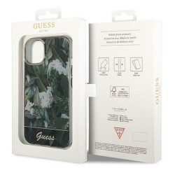 Guess GUHCP14SHGJGHA Jungle Collection Hardcase for iPhone 14 / 15 / 13 6.1" / green