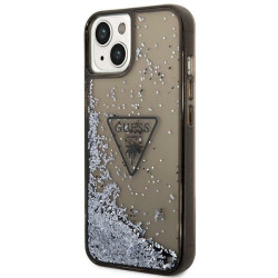 Guess GUHCP14SLFCTPK Liquid Glitter Palm Collection hardcase for iPhone 14 / 15 / 13 6.1" / black