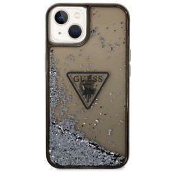 Guess GUHCP14SLFCTPK Liquid Glitter Palm Collection hardcase for iPhone 14 / 15 / 13 6.1" / black