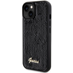 Guess GUHCP14SPSFDGSK Hardcase Sequin Script Metal for iPhone 14 / 15 / 13 6.1" / black