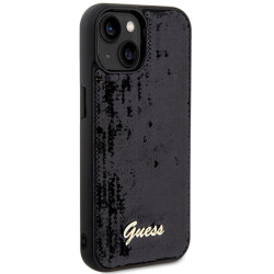 Guess GUHCP14SPSFDGSK Hardcase Sequin Script Metal for iPhone 14 / 15 / 13 6.1" / black