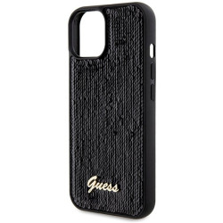 Guess GUHCP14SPSFDGSK Hardcase Sequin Script Metal for iPhone 14 / 15 / 13 6.1" / black
