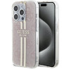 Guess GUHCP14XH4PSEGP iPhone 14 Pro Max 6.7" pink hardcase IML 4G Gold Stripe