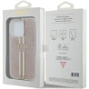 Guess GUHCP14XH4PSEGP iPhone 14 Pro Max 6.7" pink hardcase IML 4G Gold Stripe