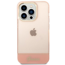 Guess GUHCP14XHGCOP Hardcase for iPhone 14 Pro Max 6,7" / pink translucent