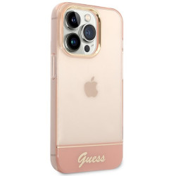 Guess GUHCP14XHGCOP Hardcase for iPhone 14 Pro Max 6,7" / pink translucent