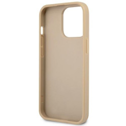 Guess GUHCP14XPSATLE Saffiano Triangle Logo Hardcase for iPhone 14 Pro Max 6,7" / beige