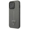 Guess GUHCP14XPSATLG Saffiano Triangle Logo Hardcase for iPhone 14 Pro Max 6,7" / silver