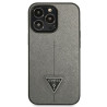 Guess GUHCP14XPSATLG Saffiano Triangle Logo Hardcase for iPhone 14 Pro Max 6,7" / silver