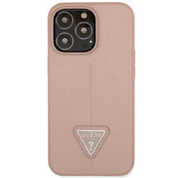 Guess GUHCP14XPSATLP iPhone 14 Pro Max 6,7" hardcase Saffiano Triangle Logo / pink