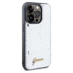 Guess GUHCP14XPSFDGSS Sequin Script Metal Hardcase for iPhone 14 Pro Max 6.7" / silver