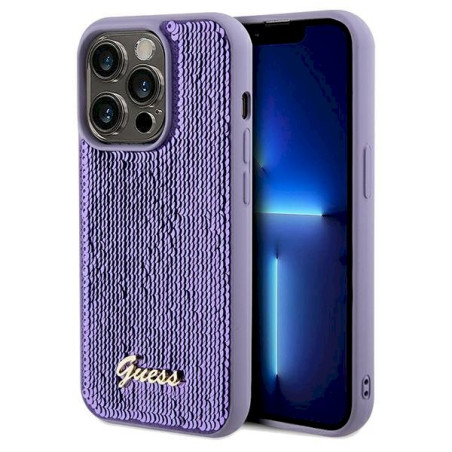 Guess GUHCP14XPSFDGSU Hardcase Sequin Script Metal for iPhone 14 Pro Max 6.7" / purple