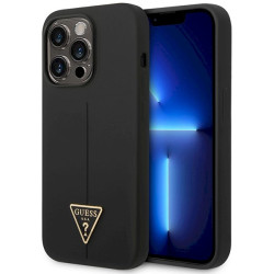 Guess GUHCP14XSLTGK Silicone Triangle Hardcase for iPhone 14 Pro Max 6,7" / black