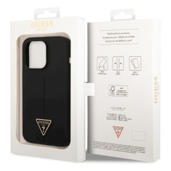 Guess GUHCP14XSLTGK Silicone Triangle Hardcase for iPhone 14 Pro Max 6,7" / black