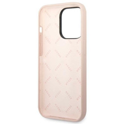 Guess GUHCP14XSLTGP Silicone Triangle Hardcase for iPhone 14 Pro Max 6,7" / pink