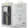 Guess GUHCP15LH4PSEGK Hardcase IML 4G Gold Stripe for iPhone 15 Pro 6.1" / black