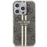 Guess GUHCP15LH4PSEGW Hardcase IML 4G Gold Stripe for iPhone 15 Pro 6.1" / brown
