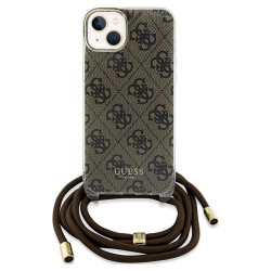 Guess GUHCP15SHC4SEW Crossbody Cord 4G Print for iPhone 15 / 14 / 13 6.1" / brown