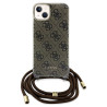Guess GUHCP15SHC4SEW Crossbody Cord 4G Print for iPhone 15 / 14 / 13 6.1" / brown