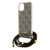 Guess GUHCP15SHC4SEW Crossbody Cord 4G Print for iPhone 15 / 14 / 13 6.1" / brown